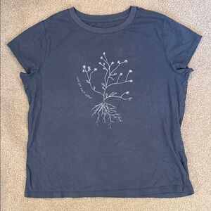 Universal Thread Dark Grey Botanical Tee
